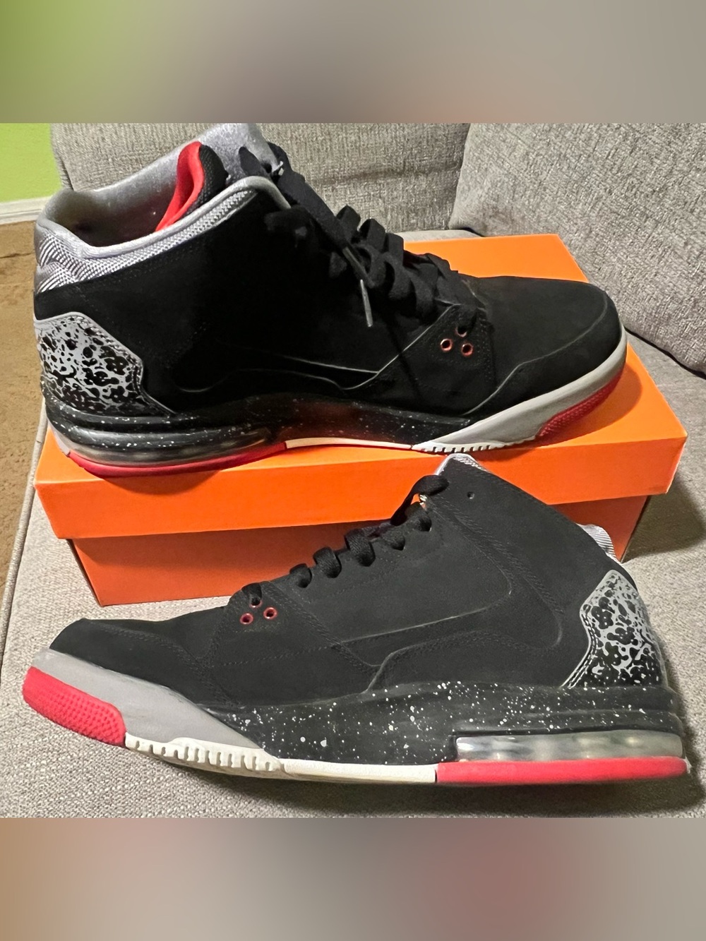 Jordan Flight Origin ‘Bred’ (Black/Fire Red-Cement Grey)